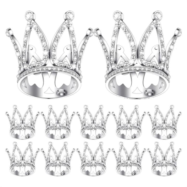 12Piece Crown Cake Topper Mini Baby Crown Queen Crown Small Princess Headpiece Cake Decoration for Baby Shower Decor