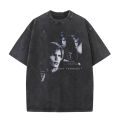 Limited Leon S Kennedy Graphic Tee Shirt 90s Resident Evil 4 Vintage Washed T-Shirt Y2k Men's Gothic Clothing Oversized T Shirts. 