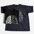 COOLMIND 100% Cotton Top Quality Print Men T Shirt Casual Loost Brain Print Men Tshirt Funny Cool Men Tshirt Loose Tee Shirts. 