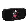 What's Your Favorite Scary Movie Pencil Case Boy Girl Large Capacity Halloween Scream Ghost Pencil Box Students Stationery. 