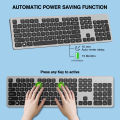 CK340 Scissor Feet Silent Keyboard 104 Keys Rechargeable Office Keyboard Bluetooth Wireless Keyboard.