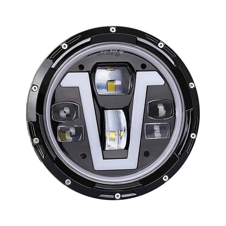 1pcs%2012V/24V%20Motorcycle%20Headlight%207%20Inch%20V-shape%20LED%20Headlight%20with%20Turn%20Signal%20Lights%20DRL%20Hi/Lo%20Beam%20Replacement%20for%20Jeep%20Wrangler%20JK%20JKU%20CJ%20LJ%20TJ%20Hummer%20H1%20H2%20-%20Image%208
