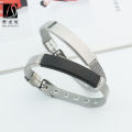 European and American comfortable wristband with engraving 6MM titanium steel mesh bracelet adjustable strap bracelet for men cross-border exclusive.