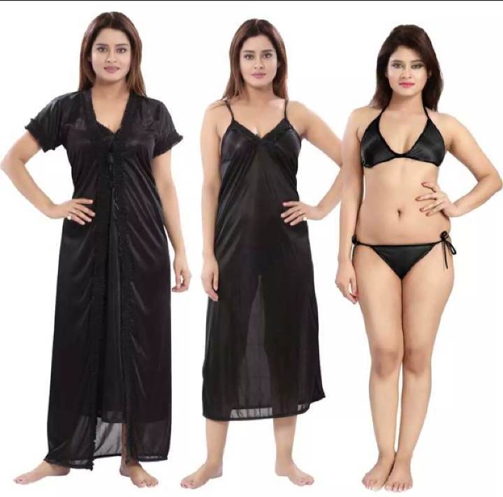 4-Part%20Satin%20Solid%20Women's%20Nighty%20Set%20-%20Elegant%20and%20Comfortable%20Night%20Dress%20for%20Women-%20Enjoy%20a%20Night%20of%20Blissful%20Sleep%20-%20Image%203