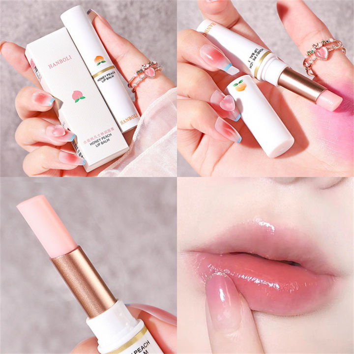 Vaseline Lip Balm Peach Pink Temperature Change Moisturizing Nourish Anti-dry Lipstick Lip Balm Beauty Korean Skin Care Products