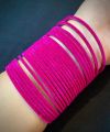 9 Dozen Metal Velvet Churi Indian Bangles For Women 9 Color 108 Pieces.