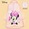 New Disney Boys Girls Children's Raincoat Big Brim Transparent EVA Kids Baby Cartoon Poncho Mickey Minnie Elsa Rain coat Gifts. 