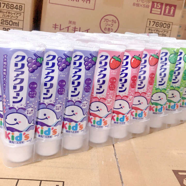 Flower%20King%20Children's%20Toothpaste%2070g%20Strawberry%20Grape%20Hami%20Melon%20Flavor%20-%20Image%202