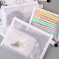 A4 A5 A6 B6 Nylon Mesh File Bag Transparent Zipper Test Paper Information Bag Office Student Pen Bag Toothbrush Bag Exam Bag Qingyue. 