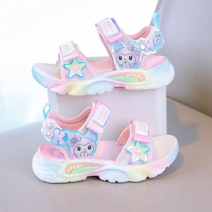 Girls'%20Sandals%202024%20Summer%20New%20Children's%20Sports%20Fashion%20Cute%20Cool%20Lomi%20Soft%20Sole%20Beach%20Student%20Shoes%20-%20Image%204
