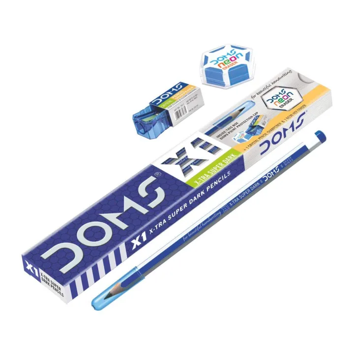 DOMS%20X1%20X-tra%20Super%20Dark%20Pencil%2010%20PC%20Box%20-%20Image%202