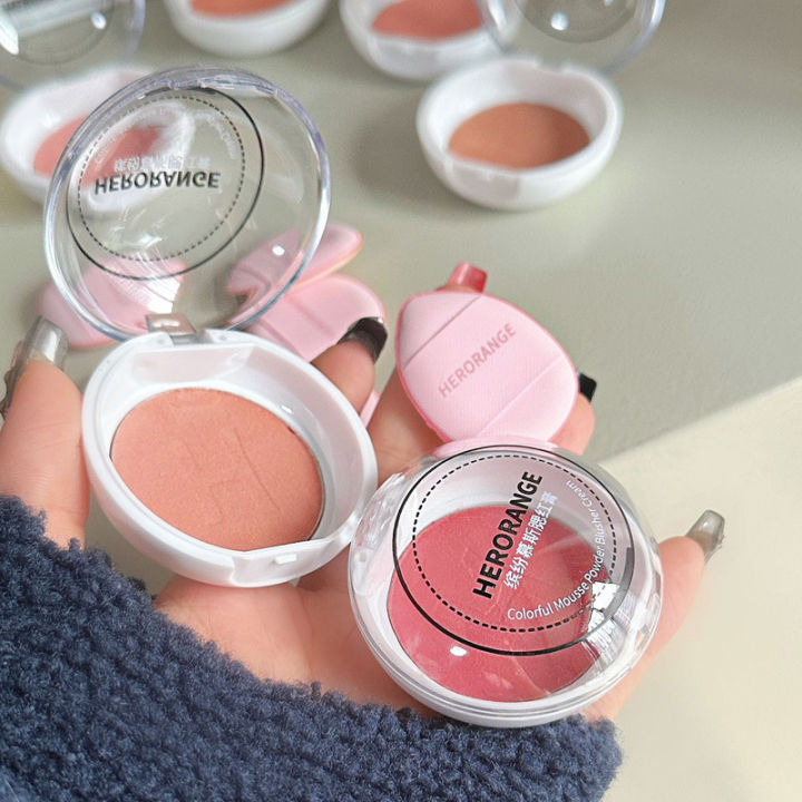 HERORANGE~Mochi%20Poke%20Poke%20Blush%20Clay%20Natural%20Matte%20Soft%20Mist%20Monochrome%20Contour%20Puffing%20-%20Image%202