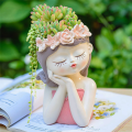 Small Fairy Succulent Plant Pot Kit with Drainage Hole 4 Inch Indoor Cactus Pot Unique Cute Flower Vases Decor Easy Install D. 
