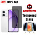 Oppo A3X Anti-Spy Tempered Glass for OPPO A3 Pro 5G A60 4G Privacy Screen Protector 3 in 1 Carbon Fiber Film and Camera Protector. 