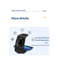 3 In 1 Wireless Charging Station Multiple Devices Wireless Charger Dock With Type C Cable Compatible For IPhone 15 14 13 12 Pro Max Watch 8 7 6 Earphones. 