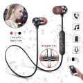 Metal Sports Bluetooth Headphone Sweat Proof Earphone Magnetic Earpiece Stereo Wireless Headset for Mobile Phone for Android. 