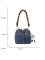 This year's popular bags women's 2024 new trendy fashion casual denim shoulder bag commuter crossbody bucket bag. 