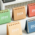 2023-2024 Mini Desk Calendar Ins Creative Pocket Portable Dual Daily Scheduler Table Planner Desktop Paper Decorations. 