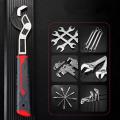 Alloy Steel Industrial Grade Wrench Good Quality Black Multifunctional Wrench Self-Locking Pipe Wrench Tool for Home Outdoors. 