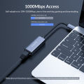 ORICO XC-R45 Aluminum Type C to RJ45 Gigabit Lan Adapter for Mac, Windows.