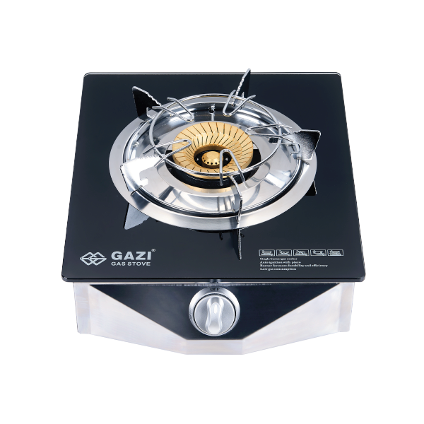 Gazi GST-118C - Tempered Glass Single Burner Gas Stove