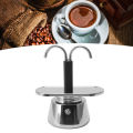 2 Cup Moka Pot, Double Head Mocha Coffee Pot for Home. 