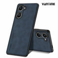 Vantime for vivo Y03 / Y03t / Y18 / Y18s / Y28s 4G 5G Case PU Leather Slim Matte Hard Back Cover.