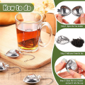 25Pcs Tea Strainer Stainless Steel Tea Ball Infuser Loose,Extended Chain Hook for Seasonings Cup Bottle Party Favors. 