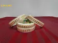 White & Red Latest Design Shakha Pola Bangles for Women , Party , Wedding , Anniversary , Durga Puja & All Time Use Shakha Bangles.. 