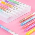 Erasable Highlighters Assorted Colors Light Pastel Highlighters 12colors Double-end Erasable Highlighter Pastel Liquid Markers.