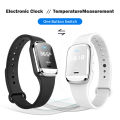 Migeet Temperature Measurement Bracelets Ultrasonic Mosquito Repellent Bands Non-Toxic Deet Free Bug Insect Repellent Band Reusable Long Protection Support Clock.