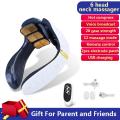 Neck Massager 6 Heads Shoulder Cervical Massager Multi Electric Hot Compress Pulse Neck Relief Protector with Remote Control. 