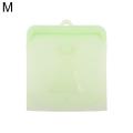 Semi Transparent Self-Sealed Silicone Kitchen Fridge Food Storage Bag Organizer. 