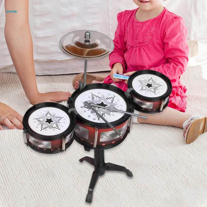 Childrens Simulation Drum Toy Boys Girls Sensory Toy Toddlers Jazz Drum Set