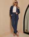 Ladies Elegant Micro Twill Business Outfit Blazer Set. 