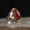 Classic Men's Ring Fashion Metal Gold Color Inlaid Black Stone Zircon Punk Rings for Men Engagement Wedding Luxury Jewelry. 