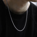 【Daily Necessities For Anyone Store】3/5/7mm Stainless Steel Rope Link Gold Silver Color for Men Women 22inch Jewelry Accessories DKNM178.