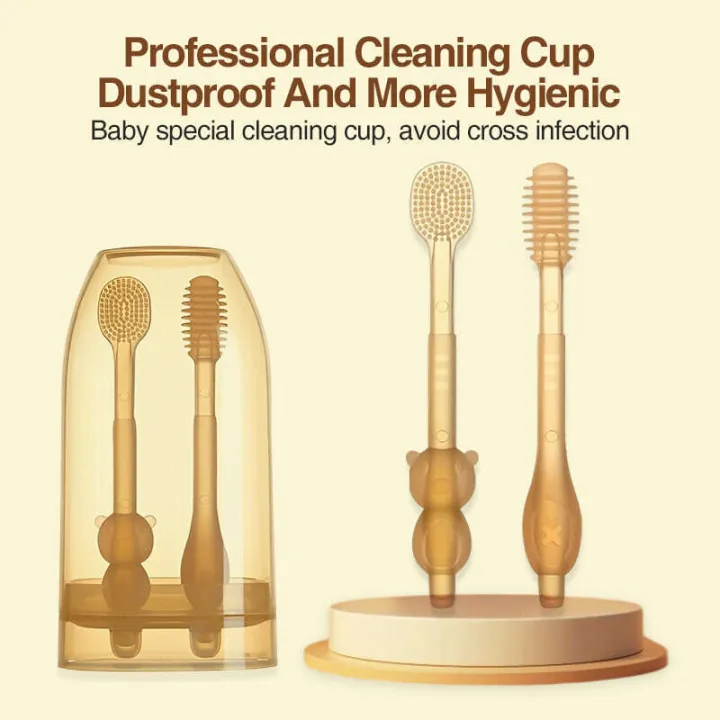 Dr.isla%20BY11%203%20in%20Baby%20Cleaning%20Toddler%20Teeth%20Brush%20Coating%20Cleaner%20Infant%20Oral%20Care%20Bayi%20Berus%20Gigi%20Kids%20First%20Set%201%201%20Tongue%20Brush%20Soft%20Silicone%20Massaging%20Toothbrush%20-%20Image%202