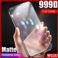 WUJU 999D Matte Anti-fingerprint Full Cover Tempered Glass For iPhone 11 12 13 Pro Max 12 13 mini XS Max X XR 7 8 6 6S Plus SE No Fingerprint Matte Tempered Glass Screen Protector Film.
