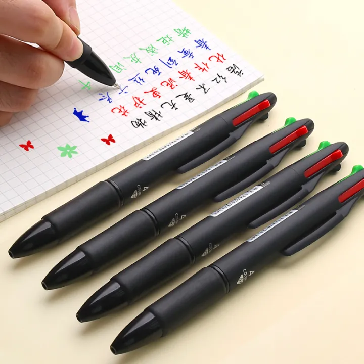 Deli%20Multifunction%20Ballpoint%20Pen%204%20in%201%20MultiColor%20Pen%200.7mm%20Retractable%20Ballpoint%20Pens%20For%20Marker%20Writing%20School%20Stationery%20-%20Image%202