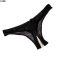Crotch Open G String Thong Lingerie Women Crotchless Panties Bowknot Pearls Lace Underwear Home Wear. 