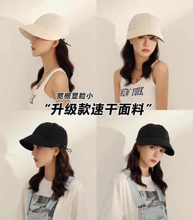 Zhao%20Lusi%20Same%20Sun%20Hat%20Women's%20Summer%20Thin%20Type%20Sunscreen%20UV-Proof%20Drawstring%20Quick-Drying%20Fisherman%20Hat%20All-Matching%20-%20Image%203