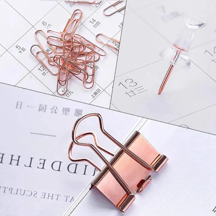 NANLIY-%20Fashion%20Binder%20Clips%20Paper%20Clips%20Push%20Pins%20Sets%20with%20Box%20with%20100Pcs%20Rose%20Gold%20Push%20Pins%20ThumbTacks%20-%20Image%206