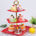 33x24.5cm(13x9``) Three-layer Cake Dessert Cookies Tray Wedding Birthday Party Decoration. 