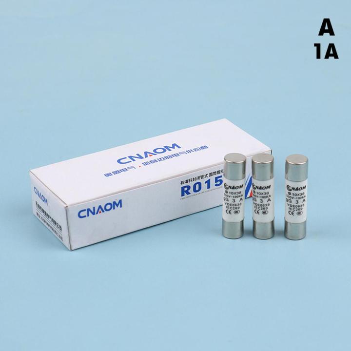 20Pcs 10*38 Fast blow Ceramic Fuse 10x38mm Fuse 500V 1A 2A 3A 4A 5A 6A 8A 10A