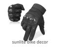 Motorcycle hand gloves  or hand gloves  for bikers. Black. 