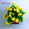 Artificial 5 Flower For Both Desk Or Hanging In Plastic Tob For Decoration.