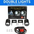 2 pic Bike Or Car Mini Drivig Led Fog Light 2 Colour, 12-80v yellow light + white light with flash + switch.
