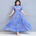 Womens Premium Quality China Vintage Print Long Kurti Stylish Exclusive 1 Piece Ethnic Wear Dress. 