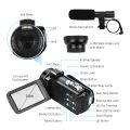4K Handheld DV Professional Digital Video Camera CMOS Sensor Camcorder - black. 